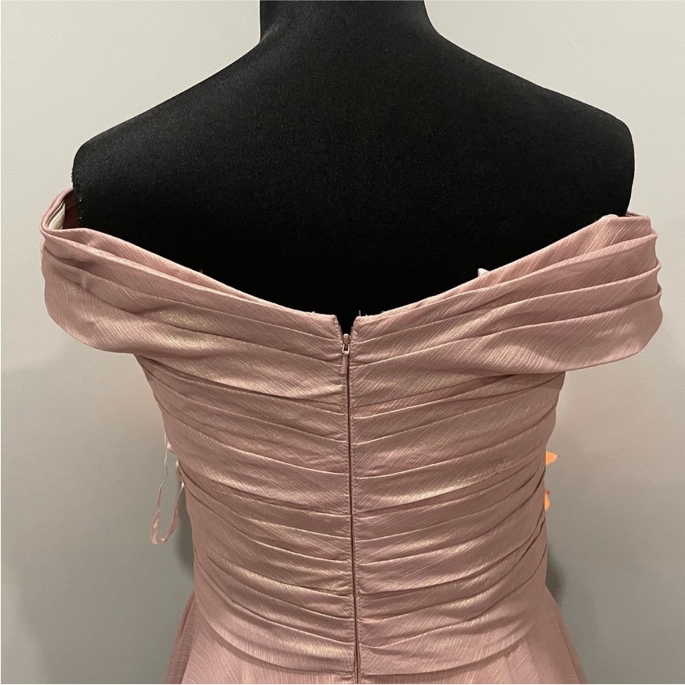 La Femme 29172 Pink Metallic Off The Shoulder Gown 12 View 4